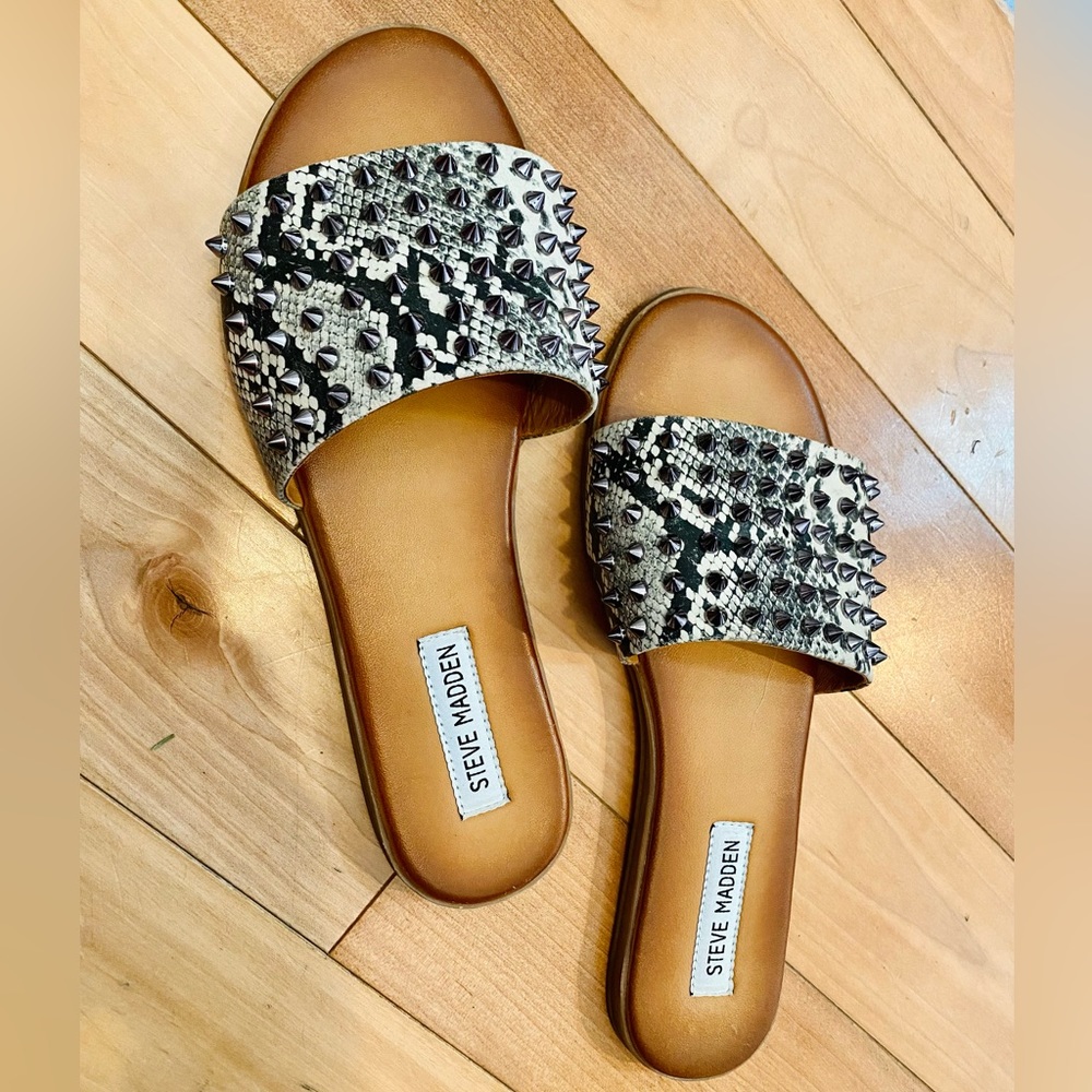 Steve Madden studded snakeskin sandals